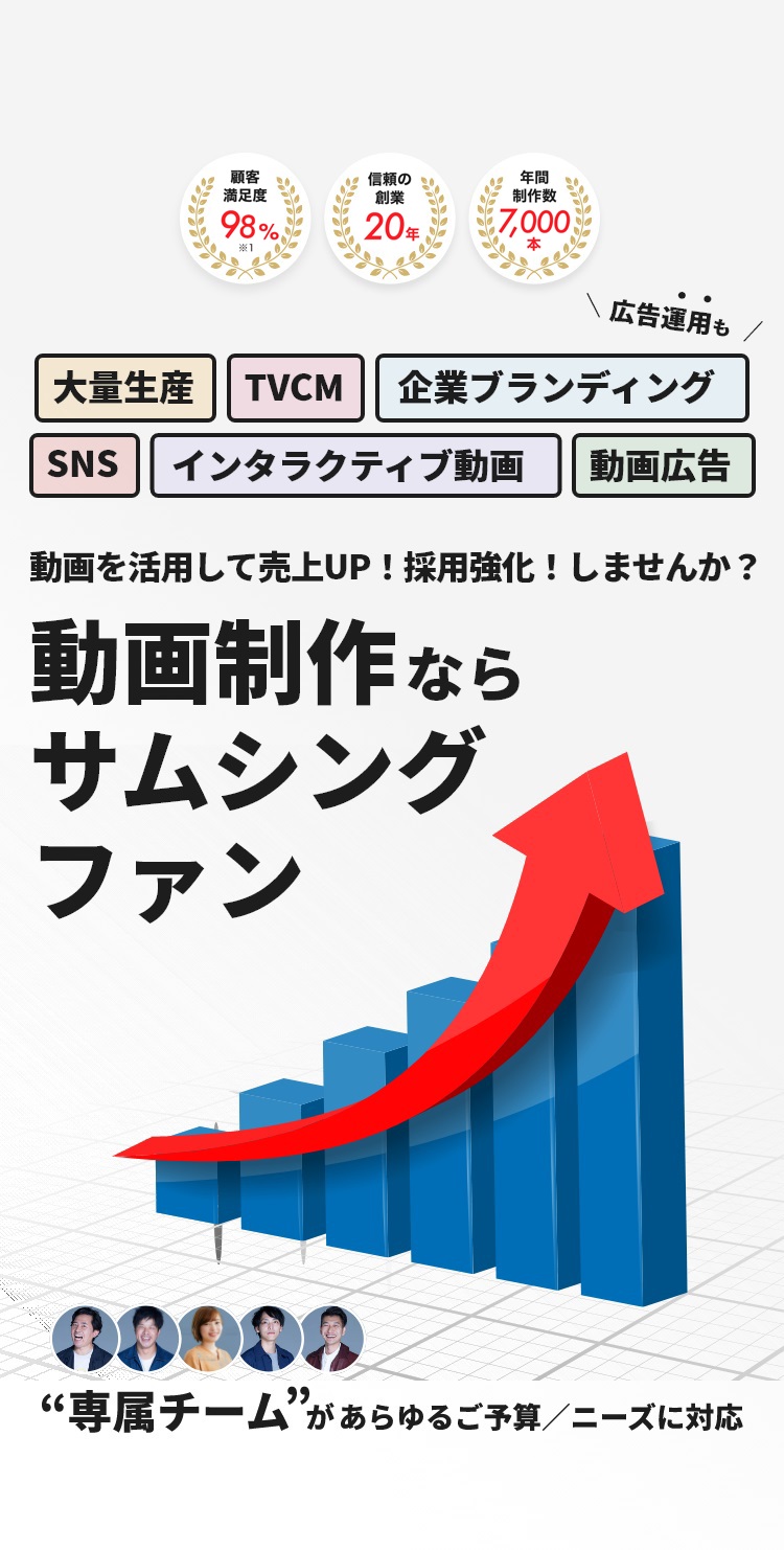 動画制作ならサムシングファン 専属チームがあらゆるご予算／ニーズに対応